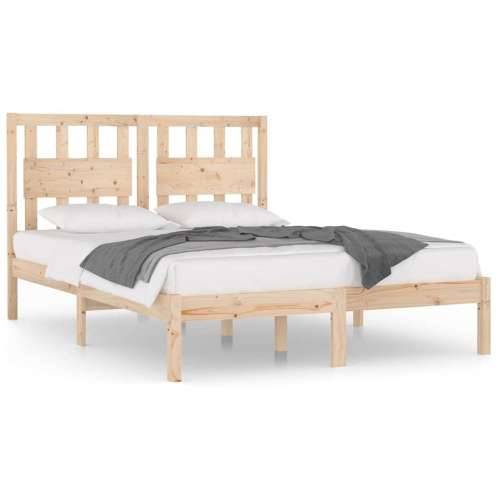 Okvir za krevet od masivne borovine 120x190 cm mali bračni - Prirodna 120 x 190 cm Cijena