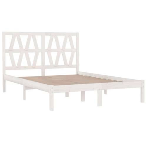 Okvir za krevet od masivne borovine bijeli 120 x 200 cm - Bijela 120 x 200 cm Cijena