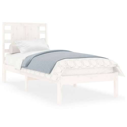 Okvir za krevet od masivnog drva bijeli 75 x 190 cm mali - Bijela 75 x 190 cm Cijena