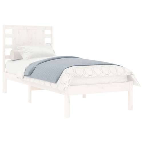 Okvir za krevet od masivnog drva bijeli 75 x 190 cm mali - Bijela 75 x 190 cm Cijena