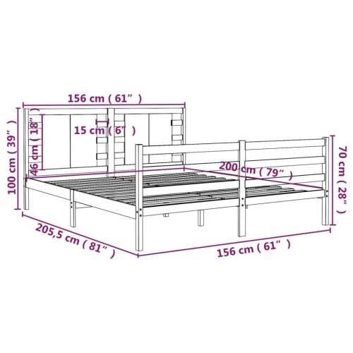 Okvir kreveta bez madraca bijeli 150x200 cm od masivne borovine - Bijela 150 x 200 cm Cijena