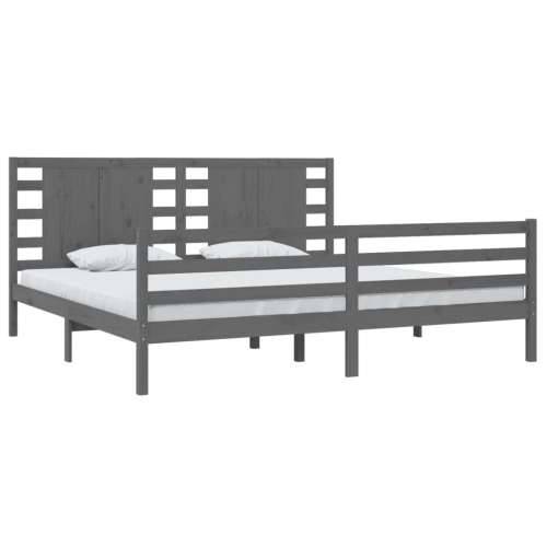 Okvir za krevet od masivne borovine sivi 200 x 200 cm - Siva 200 x 200 cm Cijena