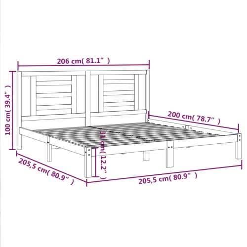 Okvir kreveta bez madraca bijeli 200x200 cm od masivne borovine - Bijela 200 x 200 cm Cijena