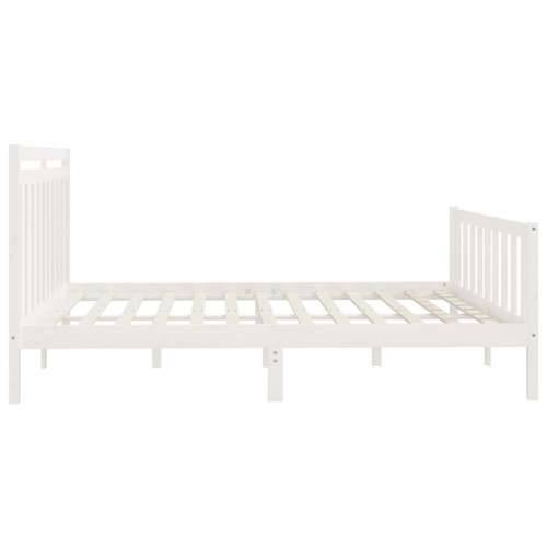 Okvir za krevet od masivne borovine bijeli 200 x 200 cm - Bijela 200 x 200 cm Cijena