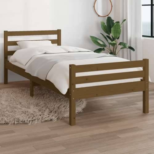 Okvir za krevet od masivnog drva boja meda 75x190 cm mali - boja meda 75 x 190 cm Cijena