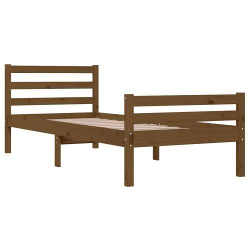 Okvir za krevet od masivnog drva boja meda 75x190 cm mali - boja meda 75 x 190 cm Cijena