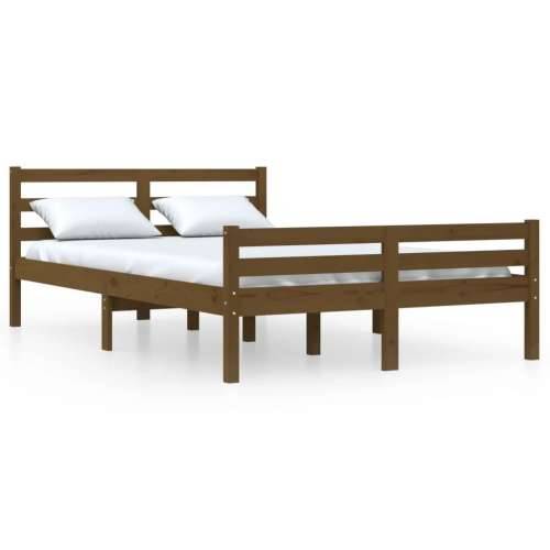 Okvir za krevet boja meda drveni 120 x 190 cm mali bračni - boja meda 120 x 190 cm Cijena