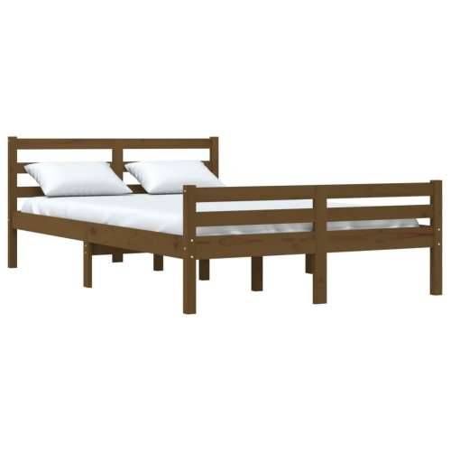Okvir za krevet boja meda drveni 120 x 190 cm mali bračni - boja meda 120 x 190 cm Cijena