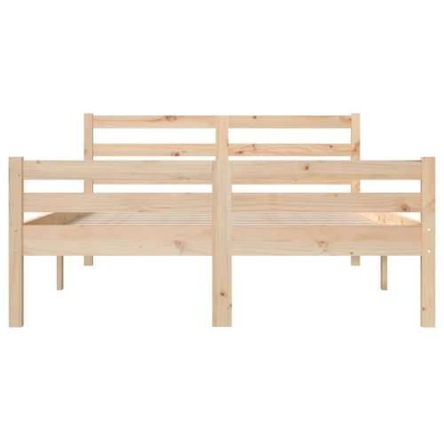 Okvir za krevet od masivnog drva 135 x 190 cm bračni - Prirodna 135 x 190 cm Cijena