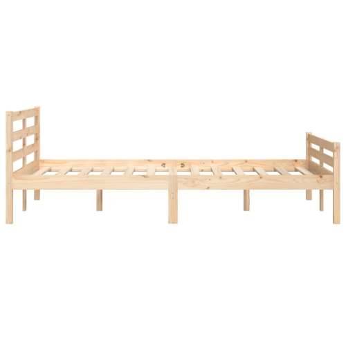 Okvir za krevet od masivnog drva 135 x 190 cm bračni - Prirodna 135 x 190 cm Cijena