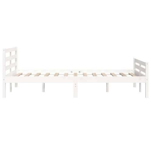 Okvir za krevet od masivnog drva bijeli 135x190 cm bračni - Bijela 135 x 190 cm Cijena