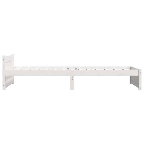 Okvir za krevet od masivnog drva bijeli 75 x 190 cm mali - Bijela 75 x 190 cm Cijena