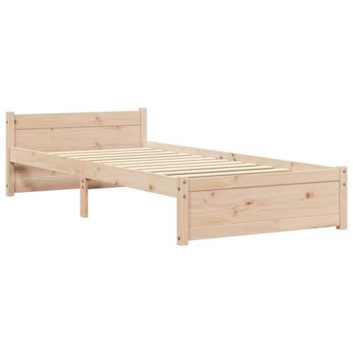 Okvir za krevet od masivnog drva 90 x 190 cm jednokrevetni Prirodna 90 x 190 cm Cijena