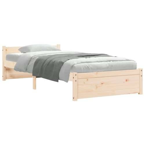 Okvir za krevet od masivnog drva 90 x 190 cm jednokrevetni Prirodna 90 x 190 cm Cijena