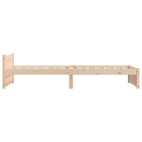 Okvir za krevet od masivnog drva 90 x 190 cm jednokrevetni Prirodna 90 x 190 cm Cijena