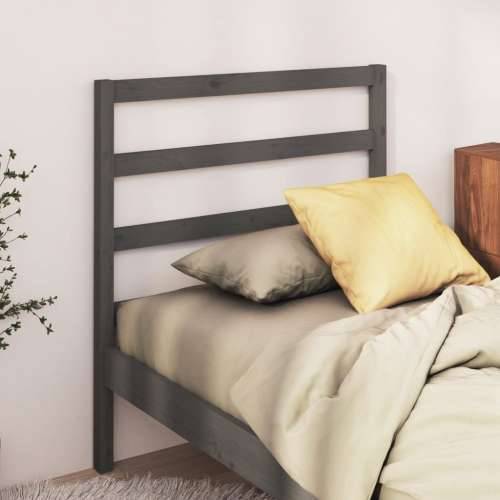 Uzglavlje za krevet sivo 96 x 4 x 100 cm od masivne borovine - Siva 96 x 100 cm 1 Cijena