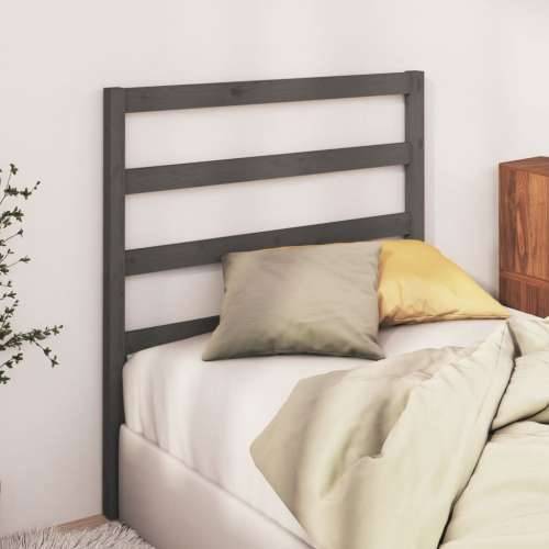 Uzglavlje za krevet sivo 96 x 4 x 100 cm od masivne borovine - Siva 96 x 100 cm 1 Cijena