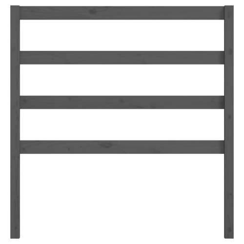 Uzglavlje za krevet sivo 96 x 4 x 100 cm od masivne borovine - Siva 96 x 100 cm 1 Cijena