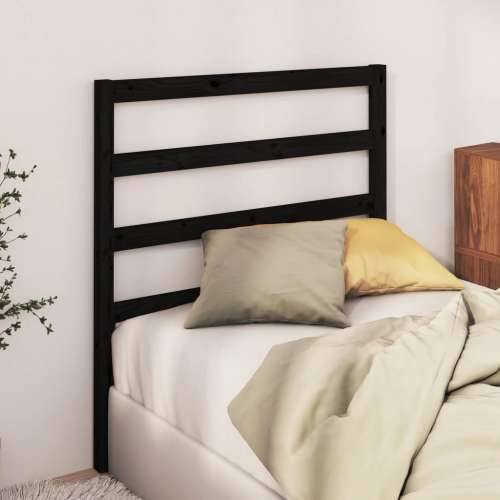 Uzglavlje za krevet crno 106 x 4 x 100 cm od masivne borovine Crna 106 x 100 cm 1 Cijena