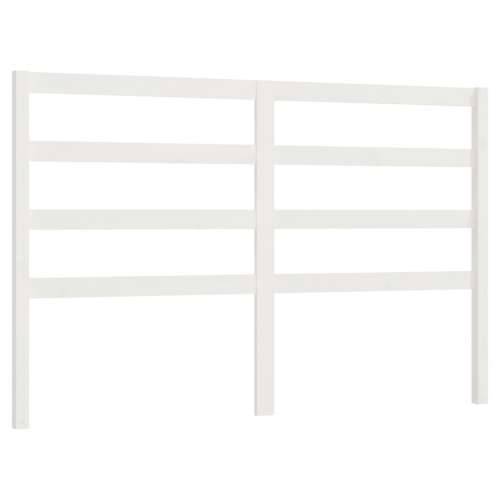 Uzglavlje za krevet bijelo 126 x 4 x 100 cm od masivne borovine - Bijela 126 x 100 cm 1 Cijena