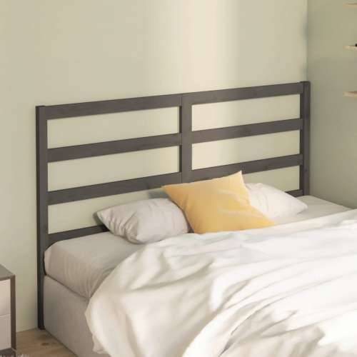 Uzglavlje za krevet sivo 126 x 4 x 100 cm od masivne borovine - Siva 126 x 100 cm 1 Cijena