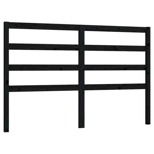 Uzglavlje za krevet crno 126 x 4 x 100 cm od masivne borovine - Crna 126 x 100 cm 1 Cijena