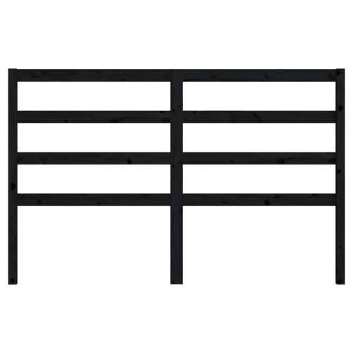 Uzglavlje za krevet crno 126 x 4 x 100 cm od masivne borovine - Crna 126 x 100 cm 1 Cijena