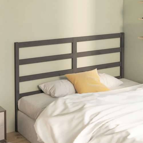 Uzglavlje za krevet sivo 146 x 4 x 100 cm od masivne borovine - Siva 146 x 100 cm 1 Cijena