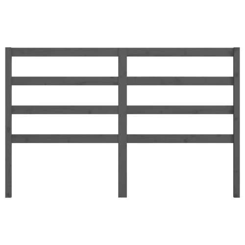 Uzglavlje za krevet sivo 146 x 4 x 100 cm od masivne borovine - Siva 146 x 100 cm 1 Cijena