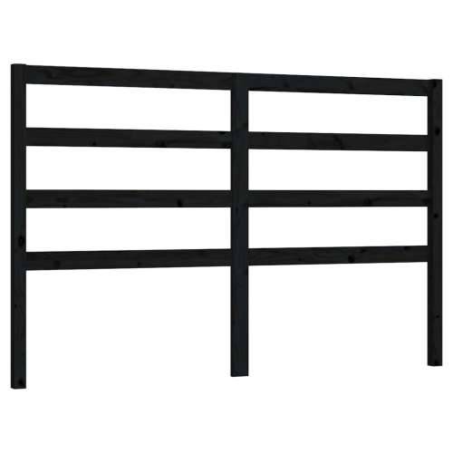 Uzglavlje za krevet crno 146 x 4 x 100 cm od masivne borovine - Crna 146 x 100 cm 1 Cijena