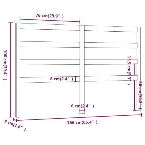Uzglavlje za krevet boja meda 166 x 4 x 100 cm masivna borovina boja meda 166 x 100 cm 1 Cijena
