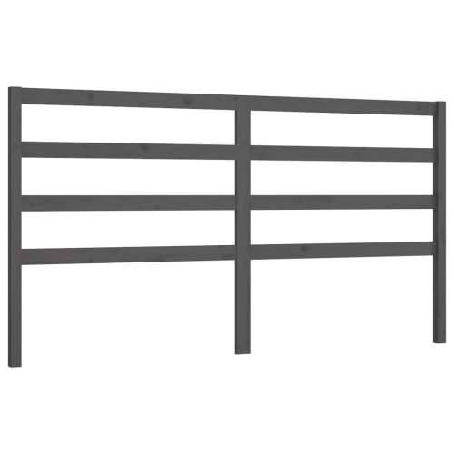 Uzglavlje za krevet sivo 206 x 4 x 100 cm od masivne borovine - Siva 206 x 100 cm 1 Cijena