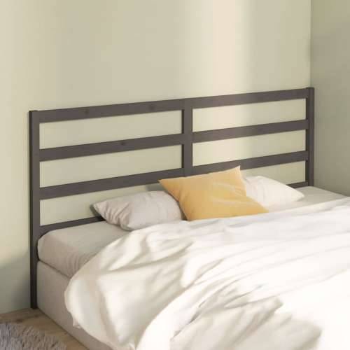 Uzglavlje za krevet sivo 206 x 4 x 100 cm od masivne borovine - Siva 206 x 100 cm 1 Cijena