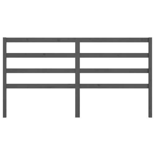 Uzglavlje za krevet sivo 206 x 4 x 100 cm od masivne borovine - Siva 206 x 100 cm 1 Cijena