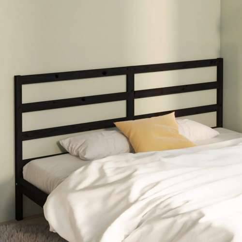 Uzglavlje za krevet crno 206 x 4 x 100 cm od masivne borovine - Crna 206 x 100 cm 1 Cijena
