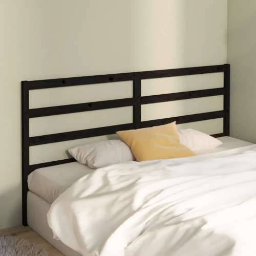 Uzglavlje za krevet crno 206 x 4 x 100 cm od masivne borovine - Crna 206 x 100 cm 1 Cijena