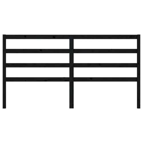 Uzglavlje za krevet crno 206 x 4 x 100 cm od masivne borovine - Crna 206 x 100 cm 1 Cijena