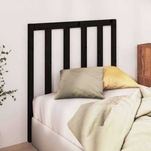 Uzglavlje za krevet crno 81 x 4 x 100 cm od masivne borovine Cijena