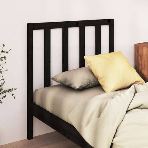 Uzglavlje za krevet crno 106 x 4 x 100 cm od masivne borovine - Crna 106 x 100 cm 1 Cijena