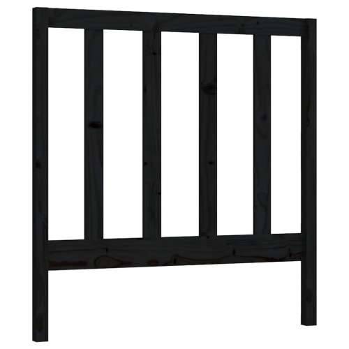 Uzglavlje za krevet crno 106 x 4 x 100 cm od masivne borovine - Crna 106 x 100 cm 1 Cijena