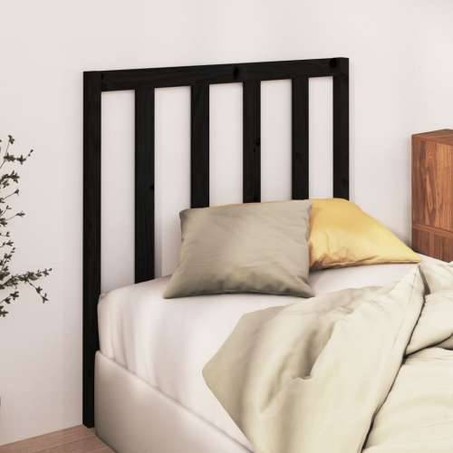 Uzglavlje za krevet crno 106 x 4 x 100 cm od masivne borovine - Crna 106 x 100 cm 1 Cijena