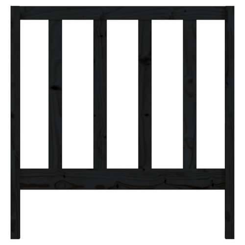 Uzglavlje za krevet crno 106 x 4 x 100 cm od masivne borovine - Crna 106 x 100 cm 1 Cijena