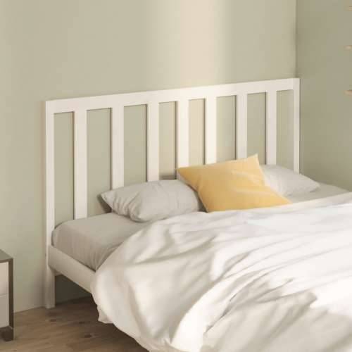 Uzglavlje za krevet bijelo 126 x 4 x 100 cm od masivne borovine