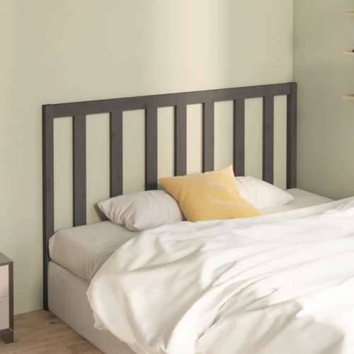 Uzglavlje za krevet sivo 126 x 4 x 100 cm od masivne borovine Cijena