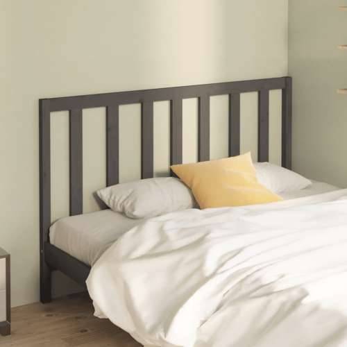 Uzglavlje za krevet sivo 141 x 4 x 100 cm od masivne borovine