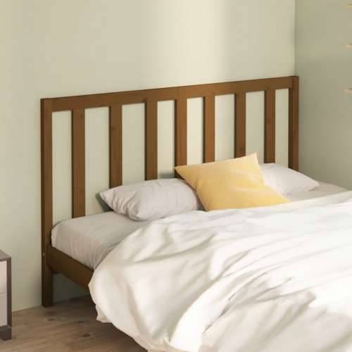 Uzglavlje za krevet boja meda 141 x 4 x 100 cm masivna borovina