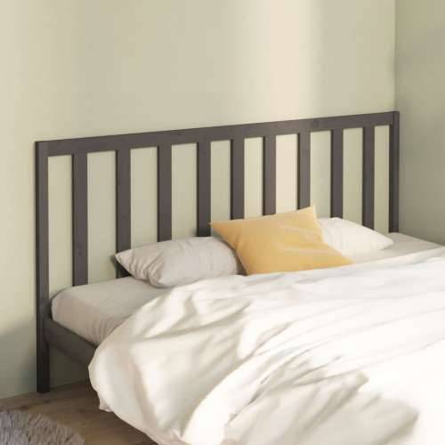 Uzglavlje za krevet sivo 206 x 4 x 100 cm od masivne borovine - Siva 206 x 100 cm 1 Cijena