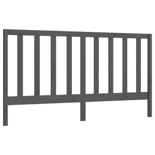 Uzglavlje za krevet sivo 206 x 4 x 100 cm od masivne borovine - Siva 206 x 100 cm 1 Cijena