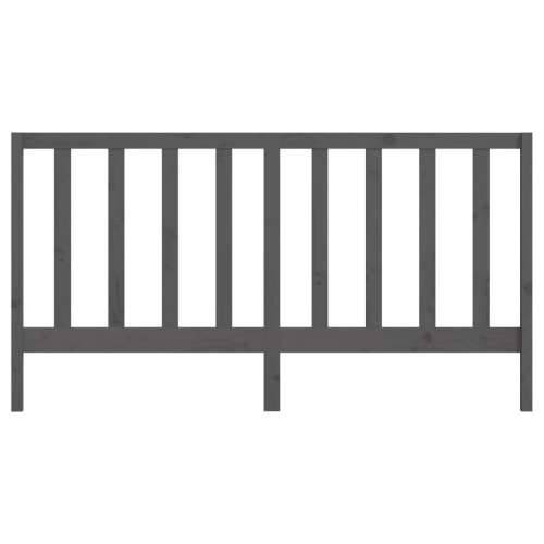 Uzglavlje za krevet sivo 206 x 4 x 100 cm od masivne borovine - Siva 206 x 100 cm 1 Cijena