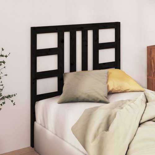 Uzglavlje za krevet crno 81 x 4 x 100 cm od masivne borovine Crna 81 x 100 cm 1 Cijena